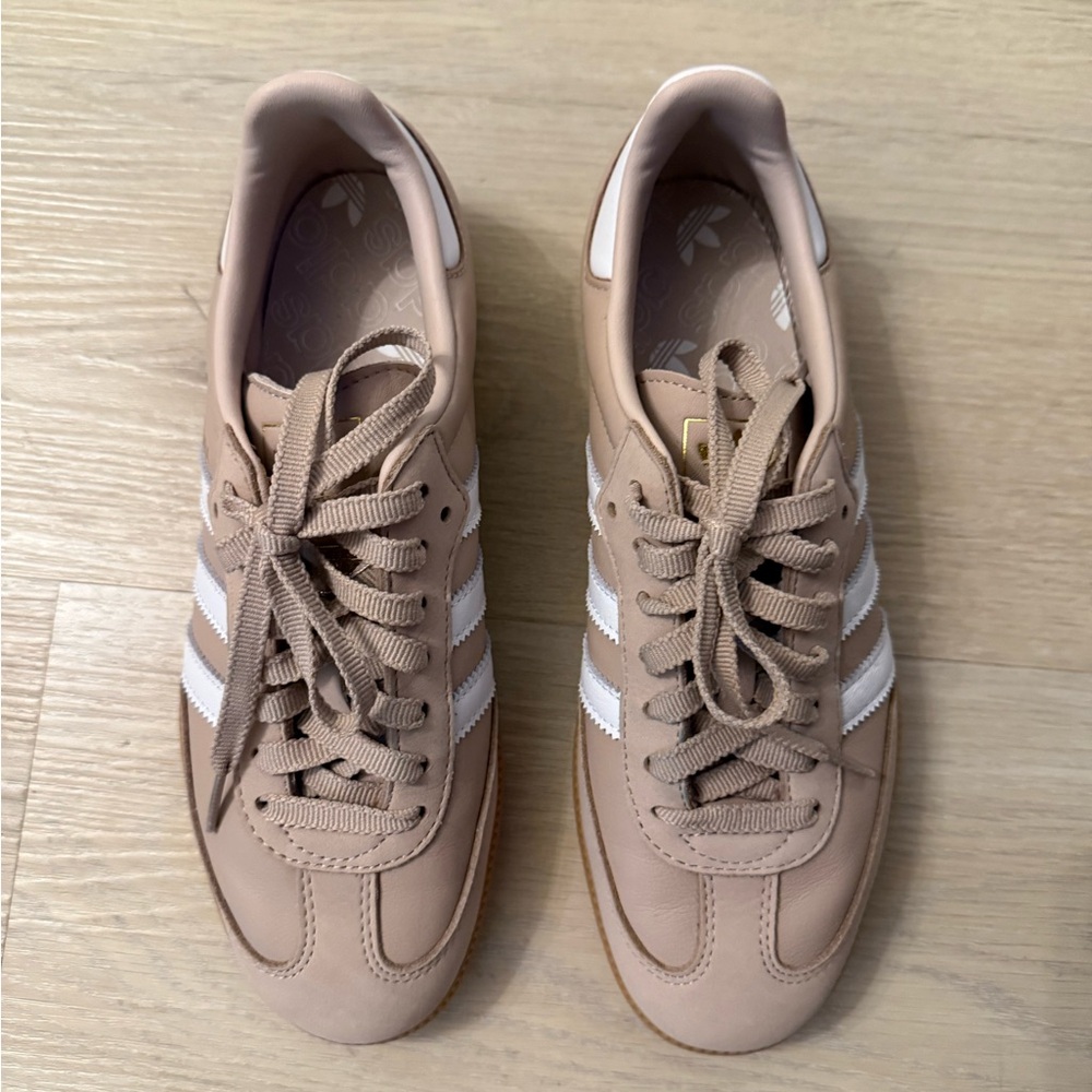 Tan leather Adidas Samba